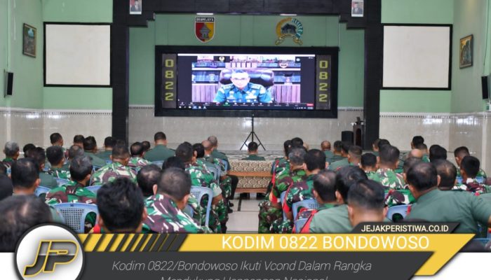 Kodim 0822/Bondowoso Ikuti Vcond Dalam Rangka Mendukung Hanpangan Nasional