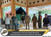 Pengamanan Giat Pasar Murah Bersama Diskoperindag oleh Koramil 0822/06 Tamanan