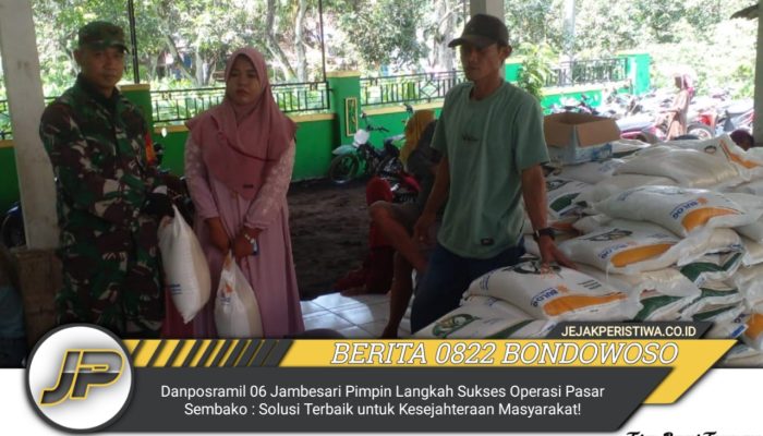 Danposramil 06 Jambesari Pimpin Langkah Sukses Operasi Pasar Sembako