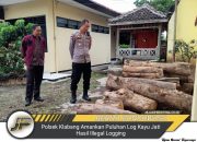 Polsek Klabang Amankan Puluhan Log Kayu Jati Hasil Illegal Logging