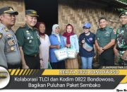 Kolaborasi TLCI dan Kodim 0822 Bondowoso, Bagikan Puluhan Paket Sembako