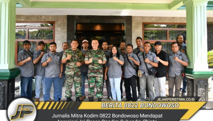 Jurnalis Mitra Kodim 0822 Bondowoso Mendapat Apresiasi, Ini Pesan Dandim Suhendra Chipta