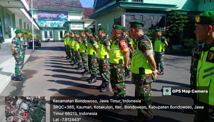 Pengamanan Idul Fitri, Kodim 0822 Bondowoso Siagakan Prajurit