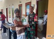 Peran Aktif Babinsa Dampingi Bantuan Pangan Di Wilayah Binaan