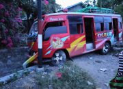 Laka Lantas Bus Rombongan MTQ Manggarai Barat Tabrak Tiang Listrik, 3 Orang Luka-luka