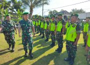 Kasdim 0822 Bondowoso, Mayor Inf Tanuri Pimpin Apel Gelar Pasukan Pengamanan Pilkada Tahun 2024