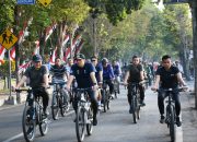 Gowes Bareng, Dandim 0822 Ajak Pj Bupati Bondowoso Jaga Kebugaran