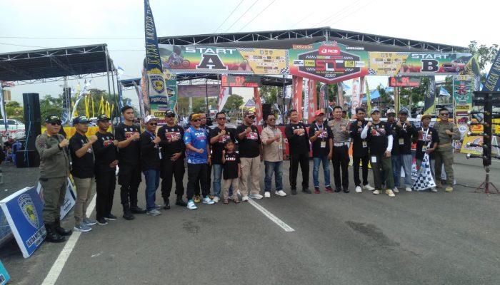 Puluhan Personel Polres Pringsewu Amankan Even Sumatera Drag Championship