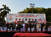 Dandim 0822 Bondowoso Pimpin Upacara Parade Senja, Peringati HUT ke-79 Kemerdekaan RI Dengan Penuh Khidmat