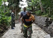 Pemasangan Paving TMMD 123 Capai 70 Persen, Danki Satgas Ajak Anggota