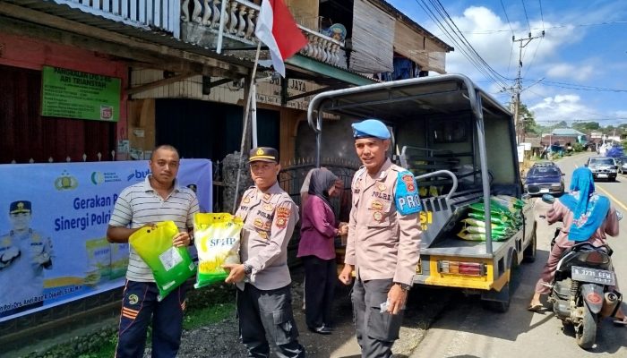 Beras Murah Bulog Habis Terjual oleh Polsek Dempo Utara, Warga Antusias