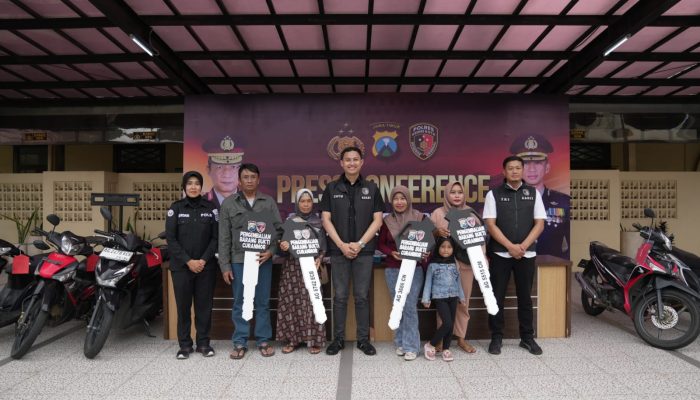 Gratis, Polres Kediri Kota Temukan dan Kembalikan Motor Hilang kepada Pemiliknya