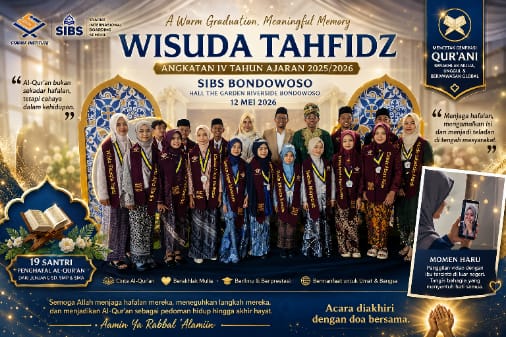 SIBS Bondowoso Cetak Generasi Qur’ani, Wisuda Tahfidz Angkatan IV Penuh Haru dan Kebanggaan