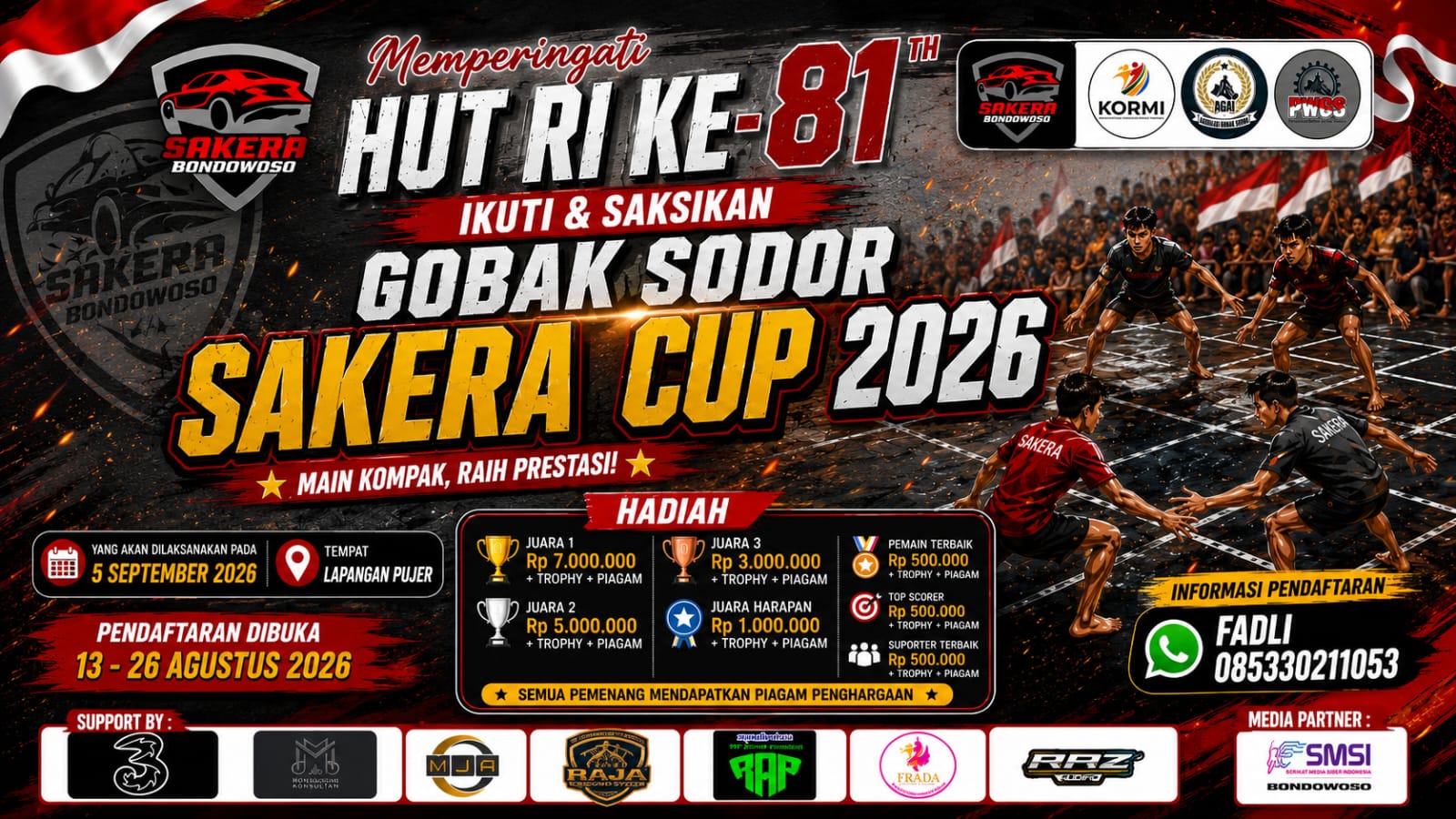 Sakera Cup 2026 Segera Hadir, Gobak Sodor Jadi Arena Perebutan Prestasi dan Hadiah Jutaan